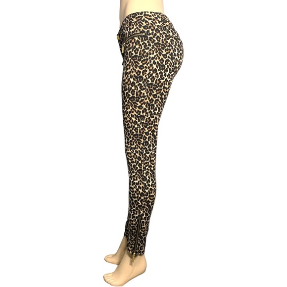 MICHAEL KORS Luxury Leopard Brown and Black Skinny Jeans Size 4 - Picture 9 of 16